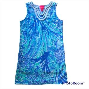 Lilly Pulitzer Ocean Blue and Sea Green Kids Dress